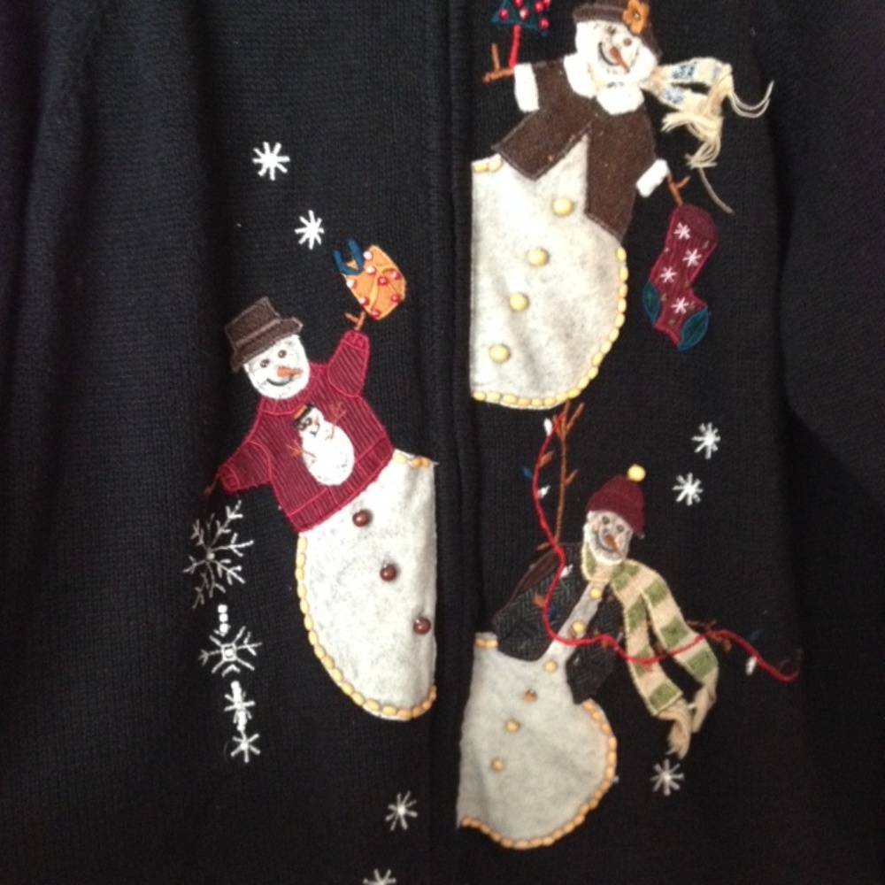 Tiara International Christmas Snowman Sweater XL!